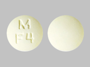 Pill M F4 Yellow Round is Fluconazole