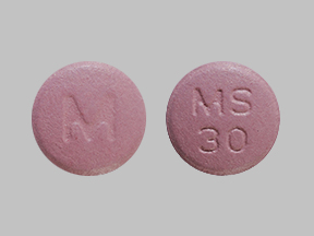 Morphine sulfate extended release 30 mg M MS 30