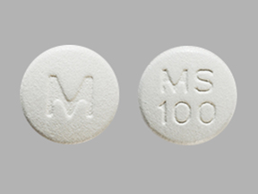 Morphine sulfate extended release 100 mg M MS 100