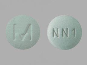 Pill M NN1 Green Round is Naratriptan Hydrochloride