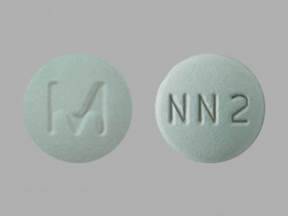 Pill M NN2 Green Round is Naratriptan Hydrochloride