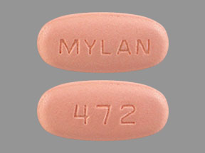 Pill MYLAN 472 Pink Oval is Mycophenolate Mofetil