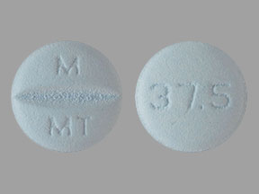 Pill M MT 37.5 Blue Round is Metoprolol Tartrate