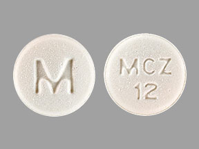 Meclizine hydrochloride 12.5 mg M MCZ 12