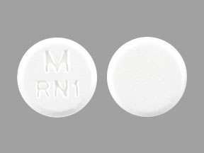 Pill M RN1 White Round is Risperidone (Orally Disintegrating)