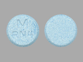 Pill M RN4 Blue Round is Risperidone (Orally Disintegrating)