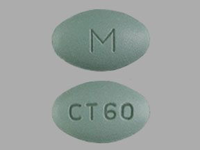 Pill M CT60 Green Oval is Cinacalcet Hydrochloride