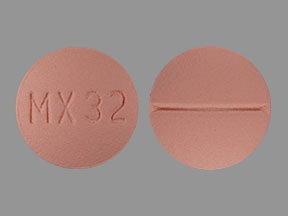 Pill MX 32 Pink Round is Citalopram Hydrobromide
