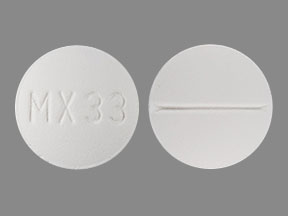 Pill MX 33 White Round is Citalopram Hydrobromide