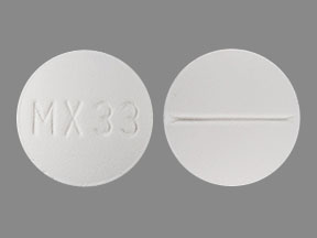 MX 33 Pill White Round 9mm Pill Identifier