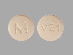 Pill M V21 Orange Round is Hydrochlorothiazide and Valsartan