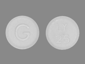 Lamotrigine (chewable, dispersible) 25 mg G LY 25