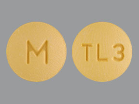 Pill M TL3 Yellow Round is Tadalafil