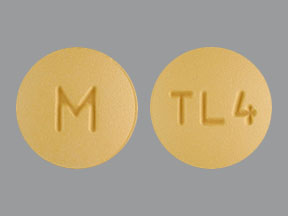 Pill M TL4 Yellow Round is Tadalafil