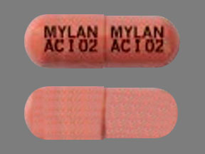 Pill MYLAN AC I 02 MYLAN AC I 02 Orange Capsule/Oblong is Acitretin