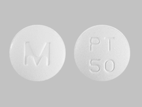 Pill M PT 50 White Round is Promethazine Hydrochloride