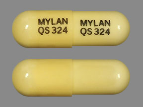 Pill MYLAN QS 324 MYLAN QS 324 Beige Capsule-shape is Quinine Sulfate