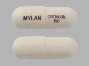 Pill CYSTAGON 150 MYLAN White Capsule/Oblong is Cystagon