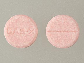 Pill GAS-X Pink Round is Gas-X Regular Strength (Chewables) Cherry Creme