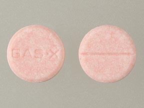 Pill GAS-X Pink Round is Gas-X Regular Strength (Chewables) Cherry Creme