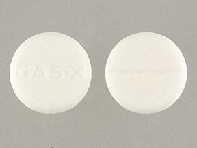 Pill GAS-X White Round is Gas-X Regular Strength (Chewables) Peppermint Creme