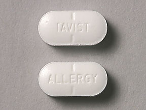 Pill TAVIST ALLERGY White Oval is Tavist Allergy