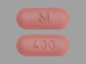 Pill M 400 Red Capsule/Oblong is Moxifloxacin Hydrochloride