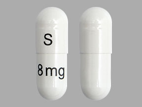 Pill S 8mg White Capsule/Oblong is Silodosin