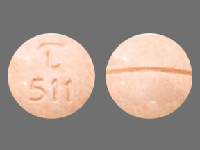 Pill T 511 Peach Round is Benzphetamine Hydrochloride