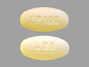 Pill CP108 400 Yellow Elliptical/Oval is Ofloxacin