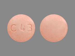 Pill C43 Orange Round is Hydralazine Hydrochloride