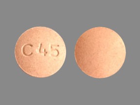 Pill C45 Orange Round is Hydralazine Hydrochloride