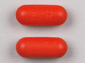 Pill ETH Red Capsule/Oblong is Excedrin Tension Headache