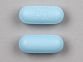 Pill PM Blue Capsule-shape is Excedrin PM