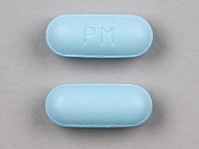 Pill PM Blue Capsule/Oblong is Excedrin PM