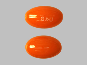 Pill G X U Orange Oval is Gas-X Ultra Strength (Softgels)