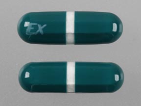 Pill EX Green Capsule-shape is Excedrin Menstrual Complete