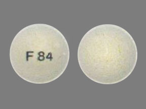 Pill F 84 White Round is Quetiapine Fumarate
