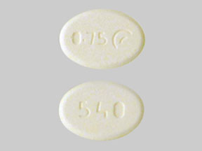 Pramipexole dihydrochloride 0.75 mg .75 logo 540