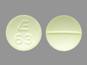 E63 Yellow Xanax Pill