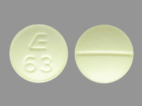 Pill E 63 Yellow Round is Clonazepam