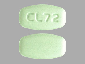 Pill CL 72 Green Rectangle is Aripiprazole