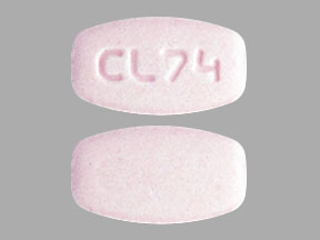 Pill CL 74 Pink Rectangle is Aripiprazole