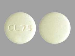 Pill CL 75 Yellow Round is Aripiprazole