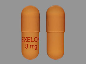 Pill EXELON 3 mg Orange Capsule/Oblong is Exelon
