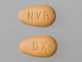 Pill NVR DX Orange Egg-shape is Valsartan