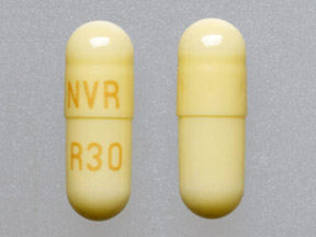 Pill NVR R30 Yellow Capsule-shape is Ritalin LA