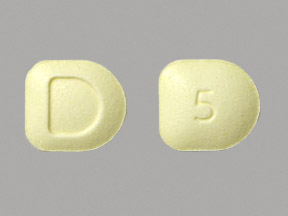 Pill D 5 Yellow U-shape is Focalin