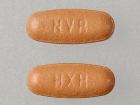 Pill NVR HXH Orange Oval is Hydrochlorothiazide and Valsartan