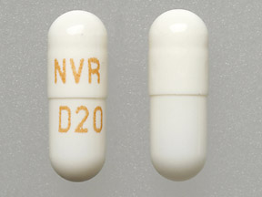 Pilulka NVR D20 je Focalin XR 20 mg